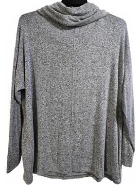 St. John's Bay Cozy Gray Long Sleeve Turtleneck Sweater Plus Size 1X